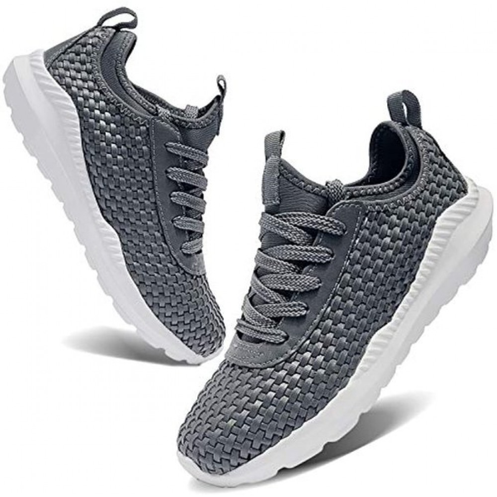 Sports Woven Slip Sneakers Casual Fashion Outdoor Movement Leisure Shoes Grey